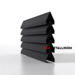 Ламели для забора жалюзи Luxe Л RAL 9005 – покрытие порошковое, толщина 0,45 мм в Тюмени  | фото 2