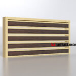 Планкен для забора Printec под дерево 120 mm RAL 1014 – покрытие полиэстер, толщина 0,45 мм в Тюмени  | фото 4
